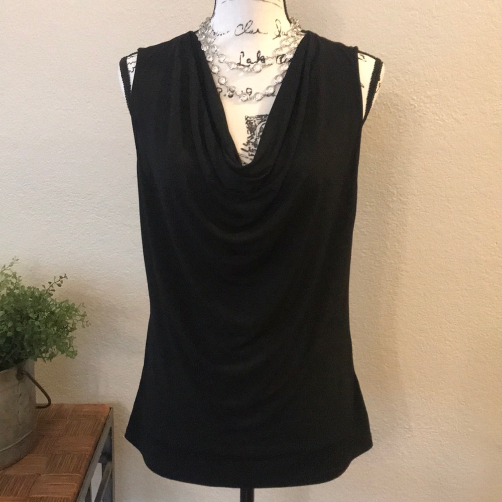 ⬇️ Ellen Tracy - Cowl Neck Sleeveless Tank Top